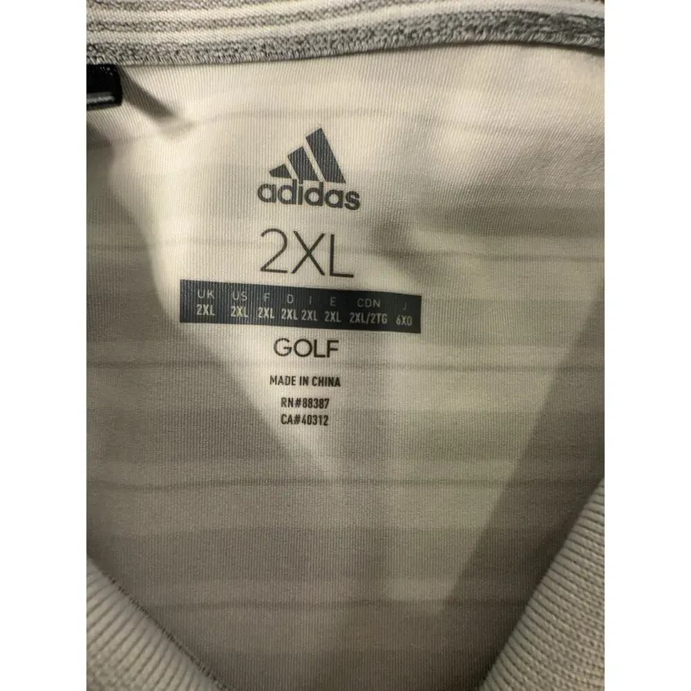 Adidas Golf Polo XXL Striped Indy Football